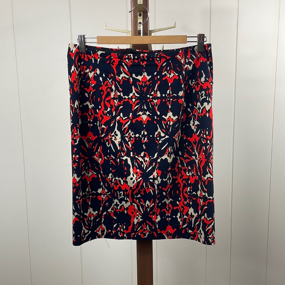 Lysse Black/Red Patterned Charity Pencil Skirt